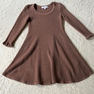 Brown sweater dress